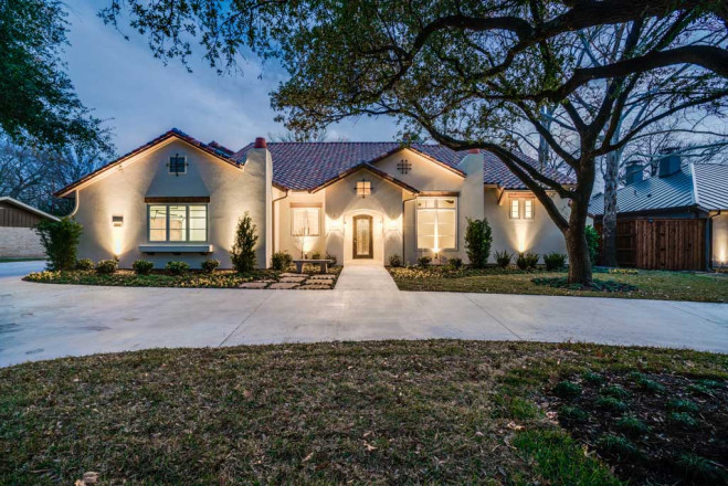 This custom built Mediterranean style home was built in the Preston Hollow Area of Dallas, TX 75230 by Desco Fine Homes.