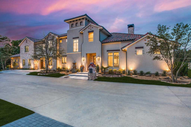 Custom Mediterranean Home on Bella Porta Place in Dallas by Desco Fine Homes.