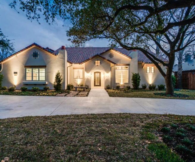 This custom built Mediterranean style home was built in the Preston Hollow Area of Dallas, TX 75230 by Desco Fine Homes.