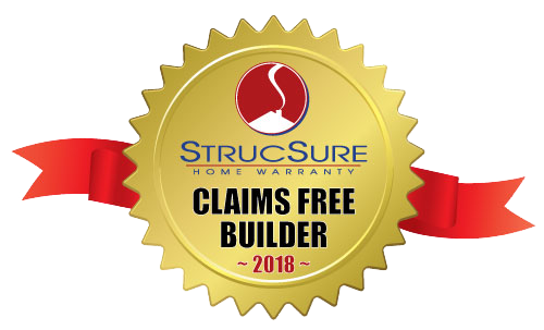 Desco Fine Homes awarded "StrucSure Claims Free Builder" in 2018