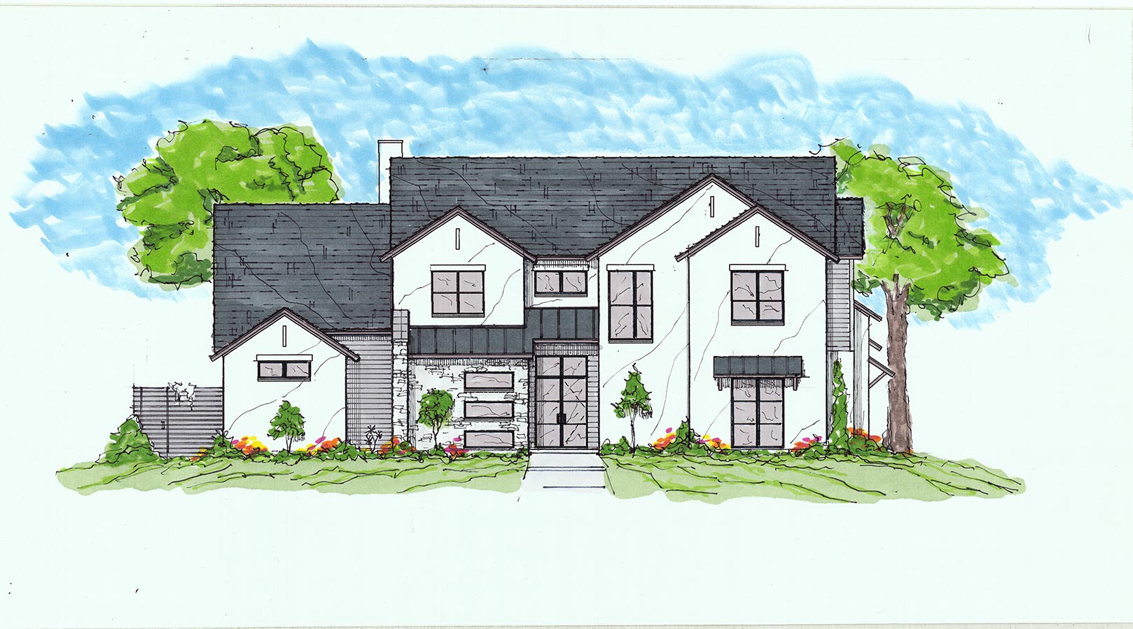 For Sale: New Custom Home at 5861 Meletio Lane in North Dallas, TX (Drawing is concept only)