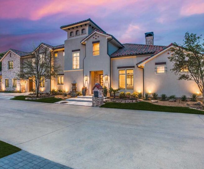 Custom Mediterranean Home on Bella Porta Place in Dallas by Desco Fine Homes.