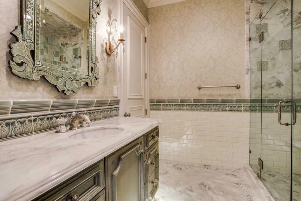 Remodel: stunning home makeover in Dallas by Desco Fine Homes creates an exquisite master closet and spa retreat in this Preston Hollow home.
